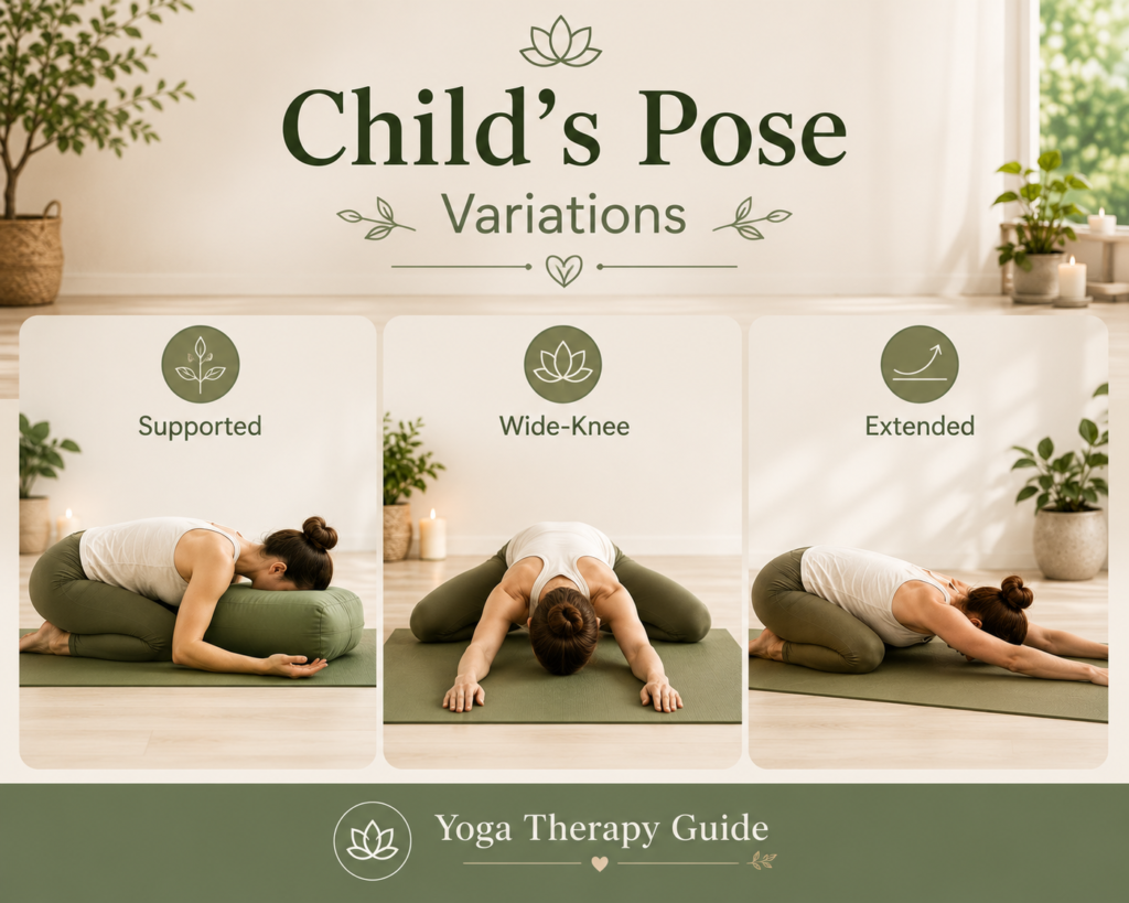 Child's Pose Variations and Modifications