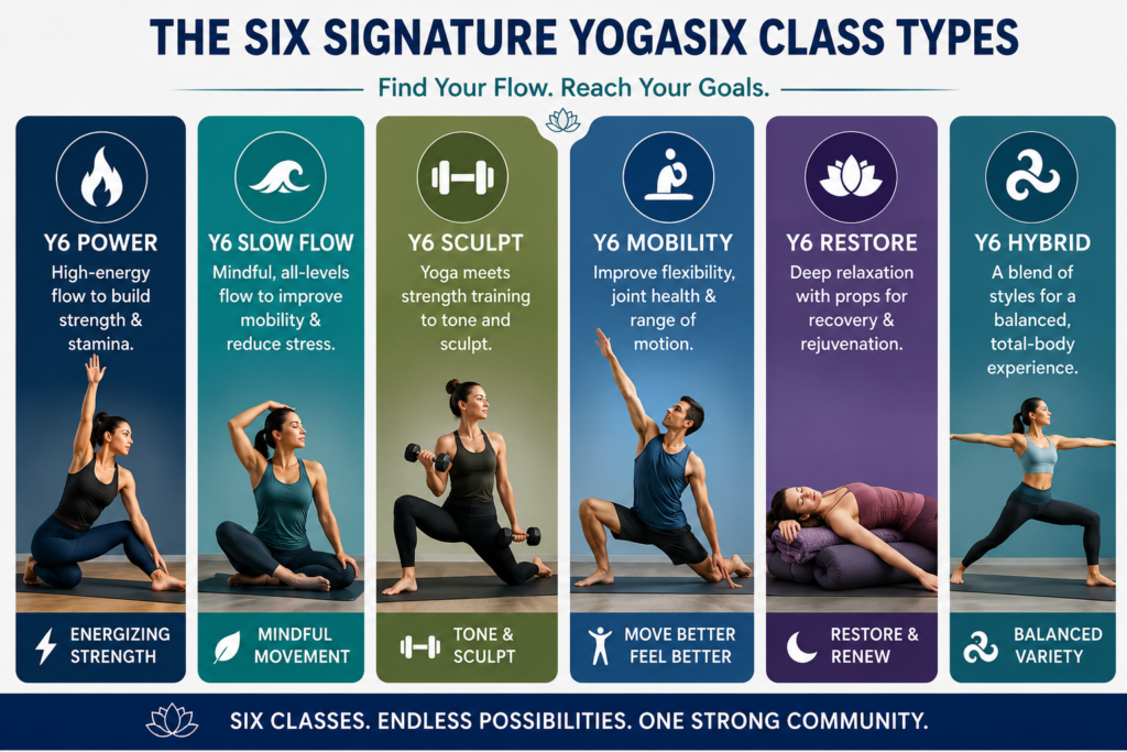 The Six Signature YogaSix Class Types Explained